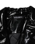 Dolce & Gabbana Polyester Black Quilted Puffer Coat Jacket